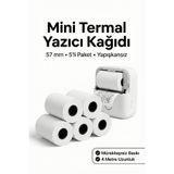 4 Berry Mini Yazıcı Termal Kağıt 57 mm 5’li Paket – Yapışkansız Baskı Rulosu