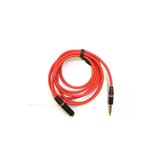 4 Boğum 3.5Mm Kulaklık Uzatma Kablosu 1.2M Kırmızı