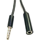 4 Boğum 3.5mm Kulaklık Uzatma Kablosu 1.5m Siyah