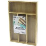 4 Bölmeli Ahşap Bambu Kaşıklık 24X33CM (5264) - Çok Renkli
