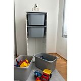 4 Büyük Sepetli Dolap Çok Amaçlı Dolap Oyuncak Dolabı - Standart - Beyaz