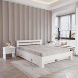 4 Çekmeceli Letto Mdf Karyola | Tek ve Çift Kişilik Yatak Uyumlu, Kolay Kurulum - Beyaz - 150 x 200 cm