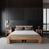4 Çekmeceli Lotus Atlantik Mdf Set Karyola | Çift Kişilik Yatak Uyumlu, Kolay Kurulum - Beyaz - 120 x 200 cm
