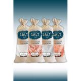 4 Çeşit Bez Torbada Himalaya Tuzu Pembe İri & İnce Beyaz İri & İnce Sofralık & Solelik Himalaya Tuz