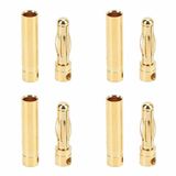 4 Çift 4mm Altın Kaplama Banana Dişi Erkek Soket 40A Pil Batarya Lion Bullet Plug Kablo