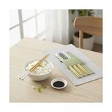 4 Çift (8 Adet) Desenli Bambu Yemek Çubuğu Seti – 21CM %100 Doğal Ahşap Sushi Çubuğu | Ramen, Noodle ve Yemekleri Için Yeniden Kullanılabilir ve Çevre Dostu Çubuk Seti (Siyah-Beyaz) - 01P-Pembe