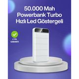 4 Cihazı Aynı Anda Şarj Edebilen Güçlü Powerbank 50000 Mah - Lisinya