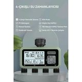 4 Çıkışlı Dijital Bahçe Sulama Zamanlayıcısı - Akıllı Otomatik Sulama Sistemi