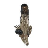 4 cm Uzatmalı Anal Vajinal ve Klitoral Uyarıcılı Titreşimli Penis Kılıfı - B1208