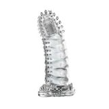 4 cm Uzatmalı Eğik Titreşimli Şeffaf Penis Kılıfı