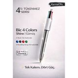 4 Colors Shine Çok Renkli Tükenmez Kalem Gümüş