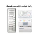 4 Daire Konuşmalı Hoparlörlü Diafon