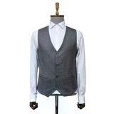 4 Düğmeli Slim Fit Gri Erkek Yelek - Wessi