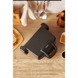 4 Ekmekli Çıkarılabilir Plakalı Tost Makinesi, 1800 W, Siyah - Ahşap