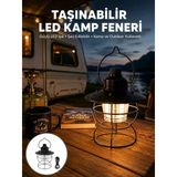 4 Fonksiyonlu Dekoratif Kamp Lambası - Tungsten Ampul, Usb Çıkışlı Yeni Nesil