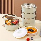 4 Gözlü Çelik Isı Yalıtımlı Çanta Yemek Kabı Seti Çantalı Geniş Kaplar Bento Çantalı - 0 Siyah - Option-1