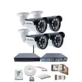 4 Güvenlik Kamera Seti - 5Mp Sony Seculens, 1080P Güvenlik Kamerası, 8 Warm Led, Colorvu Gece Renkli Görüş, Su Geçirmez, Full Hd,V1