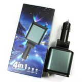 4 In 1 Geri Çekilebilir Araç Şarj Cihazı Rgb Işıklı Usb C Kablosu Iphone Huawei Samsung Hızlı Şarj Kablosu Çakmak