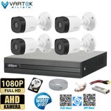 4 Kameralı 2mp Bullet 3.6mm 30M Gece Görüşlü Full Hd Güvenlik Kamera Seti - 1 TB HDD