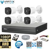 4 Kameralı 2mp Bullet 3.6mm 30M Gece Görüşlü Full Hd Güvenlik Kamera Seti - 250 GB HDD
