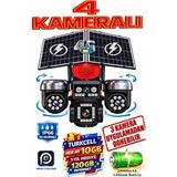 4 Kameralı (3 Motorlu + 1 SABIT)12MP 4g Solar Kamera Aov 7/24 Kayıt 1 Yıl 10GB Her Ay Turkcel Hediye - Siyah