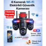 4 Kameralı 3 Motorlu Akıllı Ptz Güvenlik Kamerası