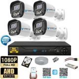 4 Kameralı Full HD Güvenlik Kamera Seti 320GB HDD 5MP Gece (Renkli) Görüşlü - Sabit IP Gerektirmez