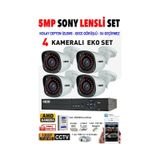 4 Kameralı Fullhd Gece Görüşlü Güvenlik Kamerası Seti - Kamera Seti - Cepten İzle - 250gb