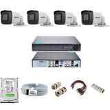 4 Kameralı Hikvision Güvenlik Kamerası Full Set