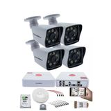 4 Kameralı Set 5Mp Sony Seculensli 1080P Full Hd Ahd Güvenlik Kamerası Seti - Gece Görüşlü, 8 Ultra Warm Led, Colorvu Teknolojisi, Plastik Kasa