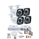 4 Kameralı Set Kadraj 5Mp Sony Seculensli 1080P Full Hd Ahd 6 Atom Led Güvenlik Kamerası Seti - Metal Aluminyum Kasa, Su Geçirmez