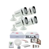 4 Kameralı Set Kadraj - Gece Renkli 5Mp Sony Seculensli 1080P Full Hd Ahd Güvenlik Kamerası - 4X Ultra Warm Led Colorvu - Plastik Kasa