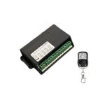 4 Kanal RF Alıcı Verici Modül, 12V DC, 433MHz, Siyah, 4 Butonlu Uzaktan Kumanda ile