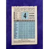 4 Kasim 2006 Takvim Yapragi - Nostalji Koleksiyonluk Takvim Yapragi
