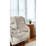 4 KATLI 1.KALİTE 100% PamukMÜSLİN TV Battaniyesi, Geniş 120x180 cm Yüksek Kaliteli Koltuk Atma Şal Battaniyeleri (VİZON)