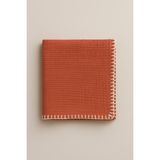 4 Katlı %100 Organik Multi Müslin Bebek Battaniye, Pike - Terakota - 110 x 110