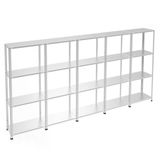 4 Katlı 5'Li Galvaniz Çelik Raf - Depo, Arşiv, Kiler, Dosya, Market Rafı 43X60 Cm 100 Cm 0.70 Mm