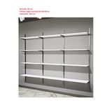 4 Katlı Duvara Monte Ahşap Raf & Konik Dikmeye Ahşap Raf 30X270x200cm