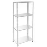 4 Katlı Galvaniz Çelik Raf - Depo, Arşiv, Kiler, Dosya, Market Rafı 43X75 Cm 200 Cm 1.00 Mm