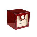 4 Katlı Kırmızı Camlı Humidor Puro Kutusu rc13