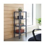 4 Katlı Köşe Rafı | Banyo, Mutfak ve Kiler Için Yer Tasarruflu Organizer | Çok Amaçlı Plastik Raf | 4 Farklı Renk Seçeneği (38X29X100CM) (Gri) - Option-1 - Adaçayı Yeşili