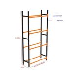4 Katlı Lastik İstifleme Rafı, Mini Rack 40x120 Cm-200 Cm Çok Renkli