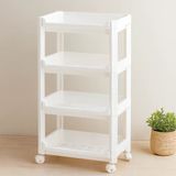 4 Katlı Tekerlekli Sepet Organizer 355X220x670 Mm