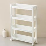 4 Katlı Tekerlekli Sepet Organizer Raf 465X145x670mm