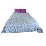 4 Katlı Yatak Örtüsü, Yumuşak Türk Pamuğu Muslin Yatak Örtüsü, %100 Pamuk Muslin Battaniye, Ters Çevrilebilir Örtü, King Boy 95x102-230x260 cm Mavi