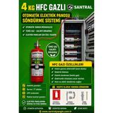 4 Kg Hfc Gazlı Otomatik Elektrik Pano Söndürme Sistemi