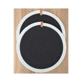 4 Kişilik Amerikan Servis Supla Takımı Tabak Altlığı Mutfak Hasır Sepet Sunum Hediye 33x33 cm SUPLA1001000009483