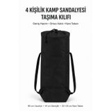 4 Kişilik Kamp Sandalyesi Taşıma Kılıfı, Antrasit 90 × 47 Cm