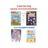 4 Kitap Set - Kat Kat Cırt Cırtlı Etkinlikler, 16-24 Ay I Ve Iı , İngilizce Destekli 2 Yaş Ve 3 Yaş