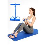 4 Lastik Body Trimmer Karın Kol Jimnastik Egzersiz Mekik Çekme Evde Spor Kondisyon Kürek Aleti Mavi